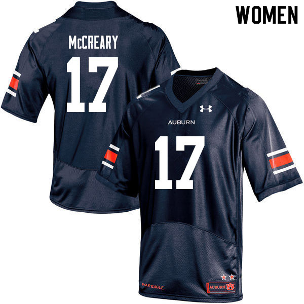 Women #17 Roger McCreary Auburn Tigers College Football Jerseys Sale-Navy